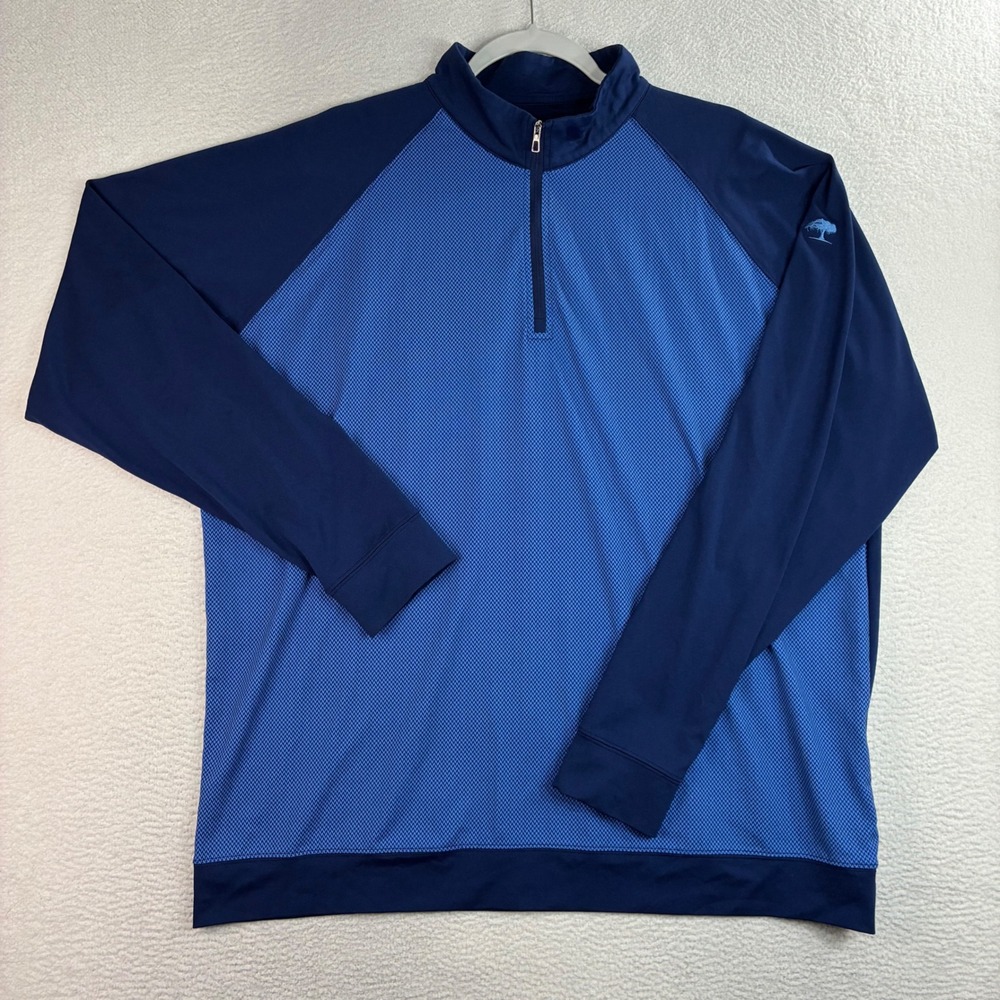 Holderness Bourne Quarter Zip Pullover Men XL Blue Henderson Sankaty Tailor Golf